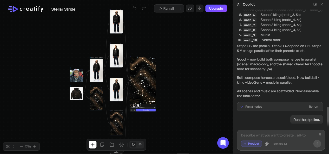 Creatify AI pipeline for Galaxy Wear UGC ad